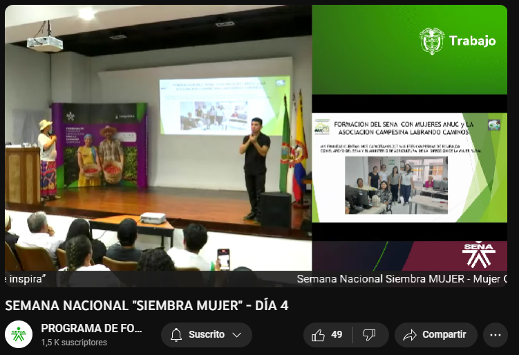 ConacedSena's tweet photo. #AEstaHora Nos encontramos en el desarrollo de la #SemanaNacionalPFCE Transferencia de Conocimiento resaltando hoy el papel fundamental de nuestra #MujerCampesina
#SENAConLasEmpresas #SiembraMujer #PereiraCiudadSinPuertas https://t.co/9rmfkp70B2