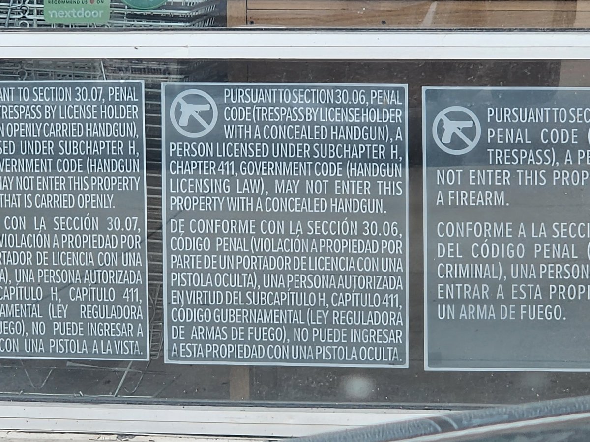 Billy Chaser (@billychaser) on Twitter photo Good thing <a href="/halfpricebooks/">Half Price Books</a> has this sign saying you can't bring in a gun even if you are licensed, now they can't be robbed because the bad guys can't bring in a gun. Checkmate, bad guys! Good thing <a href="/halfpricebooks/">Half Price Books</a> has this sign saying you can't bring in a gun even if you are licensed, now they can't be robbed because the bad guys can't bring in a gun. Checkmate, bad guys!