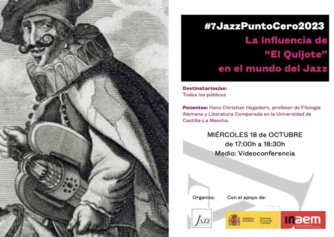 🔴 Nuevo #JazzPuntoCero a la vista!

Recientemente se ha publicado un artículo en una revista del #CSIC bajo el título “Don Quixote’s Adventures in the World of Jazz: 200 Examples and a Few Remarks” que arroja algunos resultados sobre las influencias literarias en el jazz.