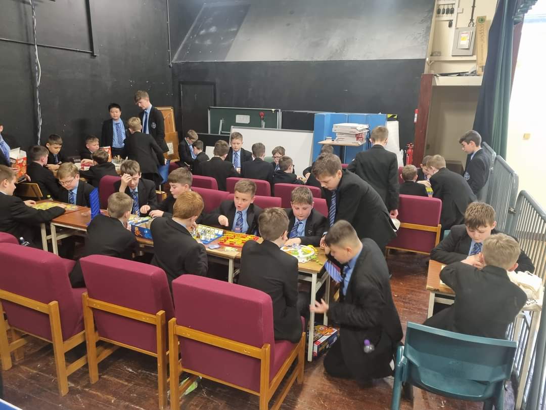 cbsomagh's tweet image. Lunchtime Games Club for Year 8 pupils started back with great participation and enthusiasm. Huge thanks to our Senior Prefects for helping out. Special gratitude to our Year 9 helpers Charlie Donaghy and Luke Breslin who helped to set up the stage. 
#CBSCommunity #lunchtimefun