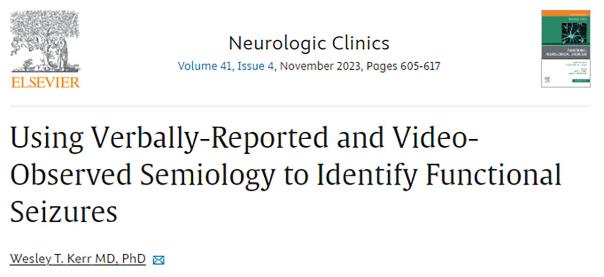 New review by @wesleytkerr aims to be practically helpful for clinicians using #ictal behavior alone to make a diagnosis, in addition to understanding limitations in certainty when considering #seizures. @PittNeurology bit.ly/3tqQIV2