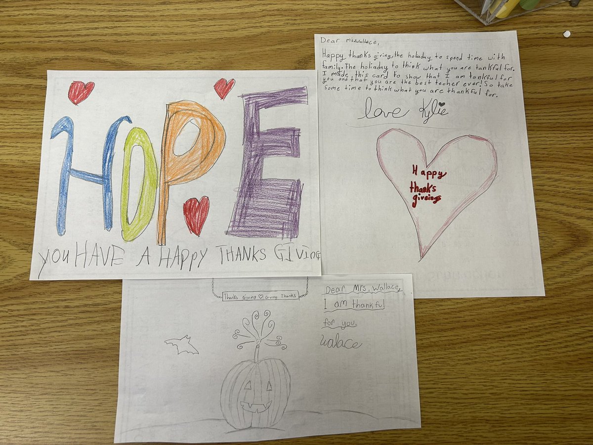 Feeling extra #ocsbgrateful for my students today, who warmed my heart with these beautiful messages 🥹🥰

Happy Thanksgiving to everyone! ❤️

#ocsbhope
#beSKT
<a href="/StKateriOCSB/">St. Kateri Tekakwitha School</a>