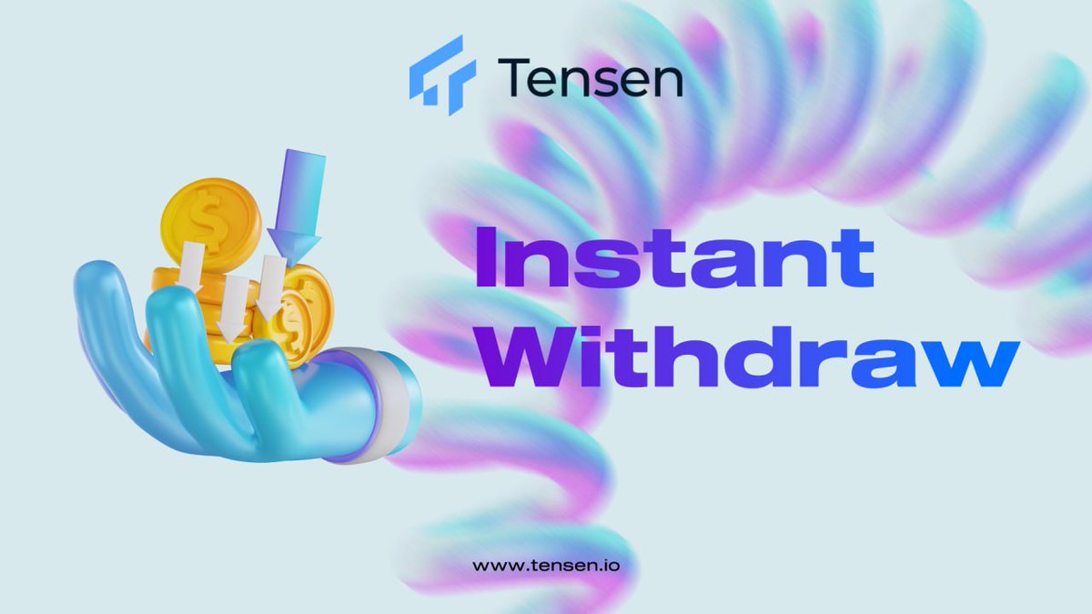 TensenOfficial's tweet photo. 📣Instant Withdraw Feature for Sell Token! 📣

Now, when you sell your tokens on our platform, you can benefit from lightning-fast withdrawals. With just a few clicks, you can instantly transfer the funds to your preferred wallet account with no delays or lengthy waiting periods. https://t.co/TbKpZYcwLU