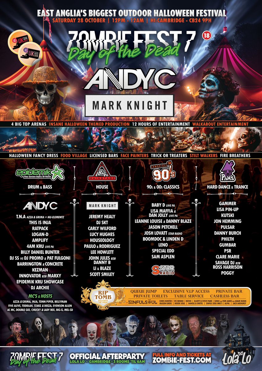 The lineup is out…