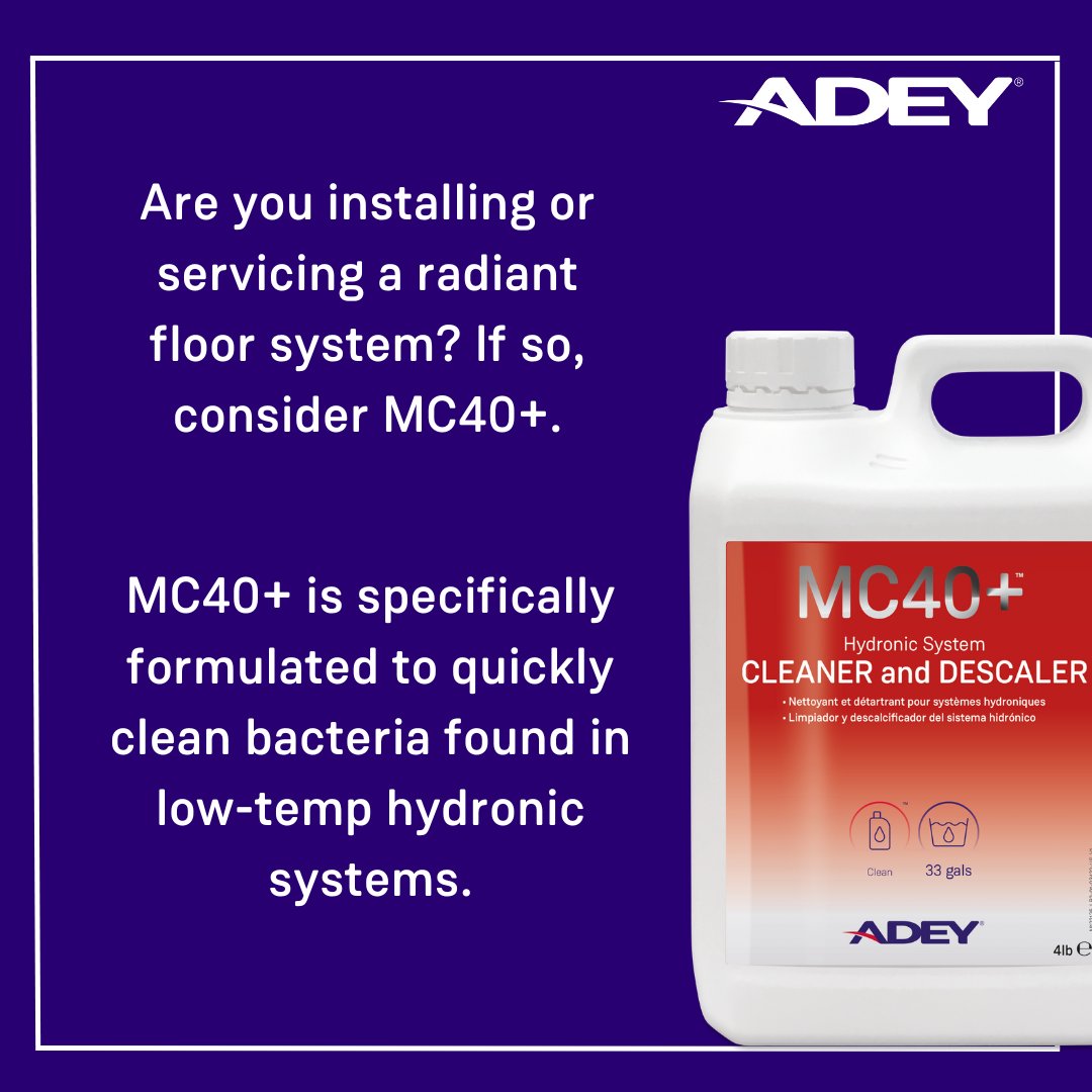 ADEY_NA_'s tweet image. Did you know? Less than 1mm of biofilm in a heat exchanger can cause up to a 30% loss in heat transfer. Isn't that mind-blowing?

#bacteria #lowtemperaturesystems #chilledwatersystems #radiantfloor #heatpump #hydronicsystems #systemefficiency #heatingsystemefficiency