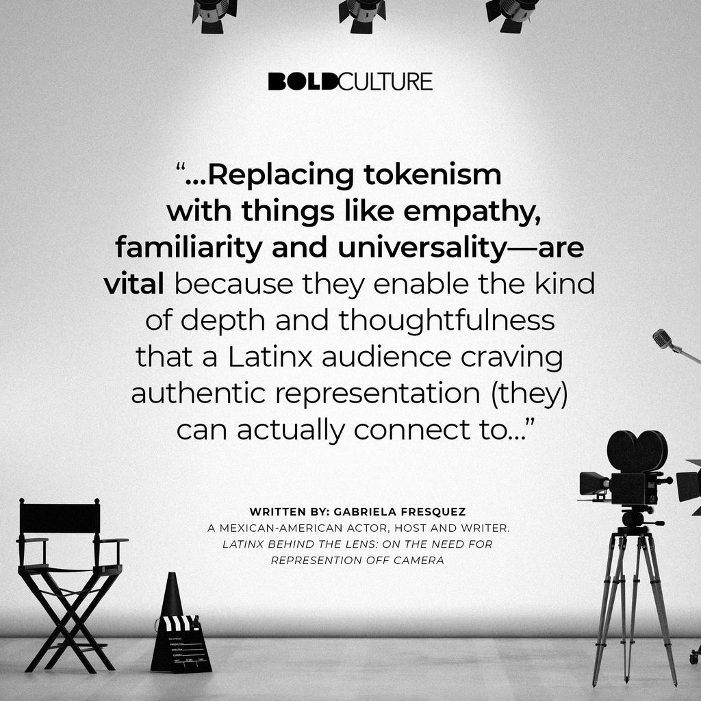 .<a href="/gabyfresquez/">Gabriela Fresquez</a> makes it clear. Hispanic and Latine storytelling requires thoughtfulness over tokenism. Read her full thoughts on Culture Hub here: boldculturehub.com/2020/02/latinx… #HispanicHeritageMonth #LatineHeritageMonth