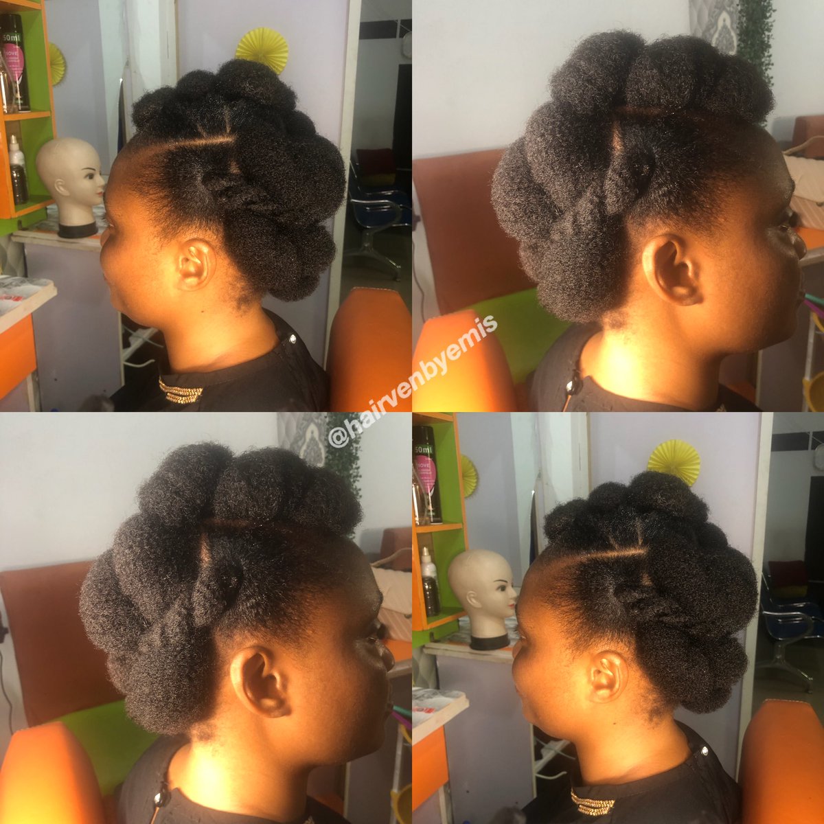RotimiGbemisola's tweet photo. Natural hair updo

#osogbonaturalhairstylist#naturalhairstylistinosogbo#insideosogbo#osogboconnect#osogbovendors https://t.co/KXnmdsVCq3