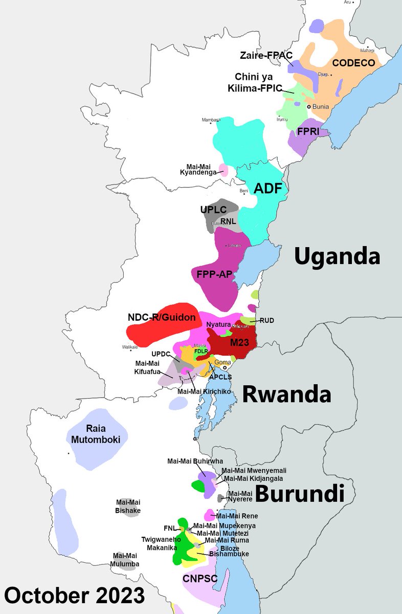 Kivu conflict updaye: October 2023 #Kivu #Congo #mapping
