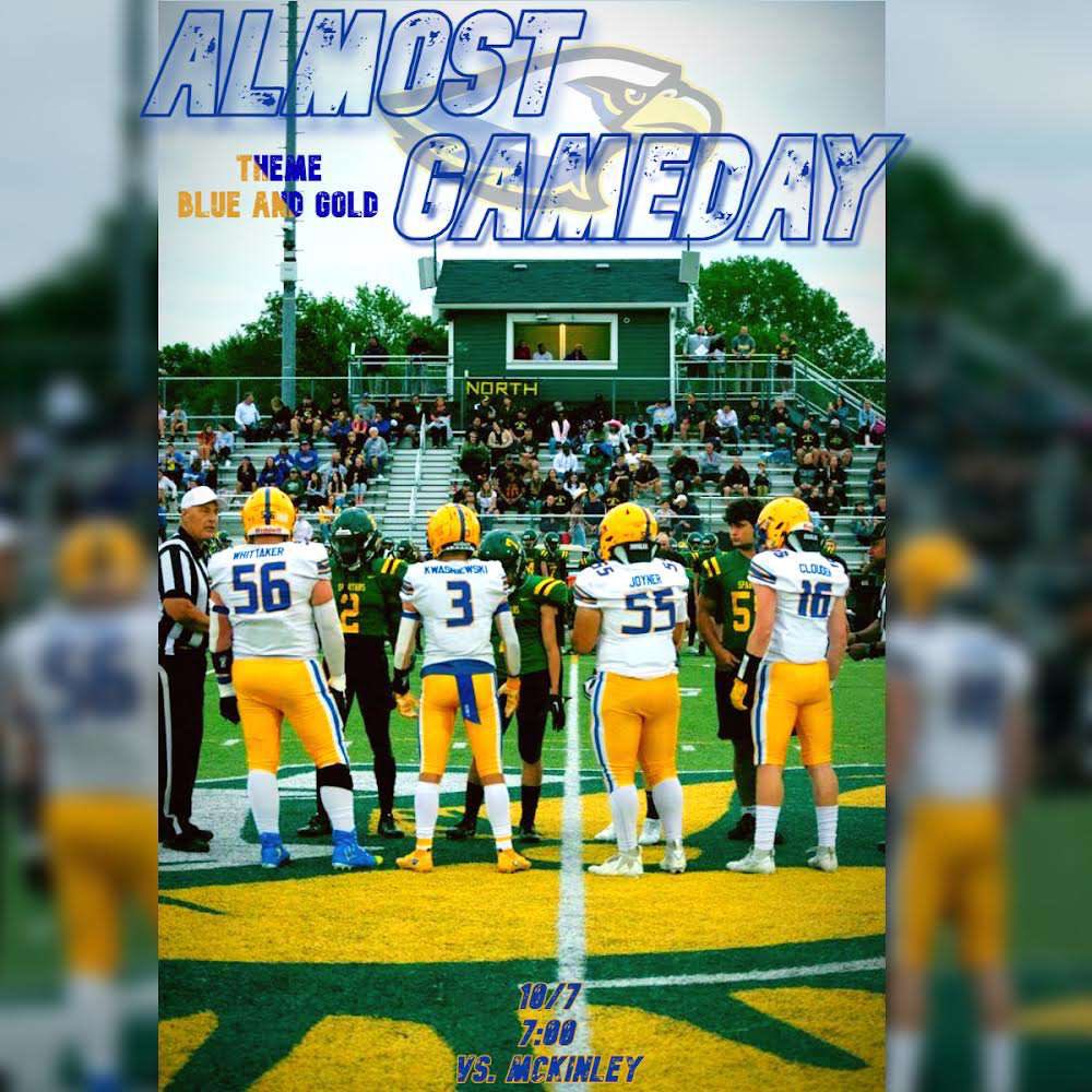 ‼️🚨ALMOST HOMECOMING GAME-DAY 🚨‼️FOR THE WEST FOOTBALL GENTS EVERYONE BETTER BE THERE AT 7 pm WEARING BLUE AND GOLD TO WATCH THE FOOTBALL GENTS TAKE ON McKinley 
THEME: 🔵🟡 BLUE AND GOLD 🟡🔵
TIME: 7 PM