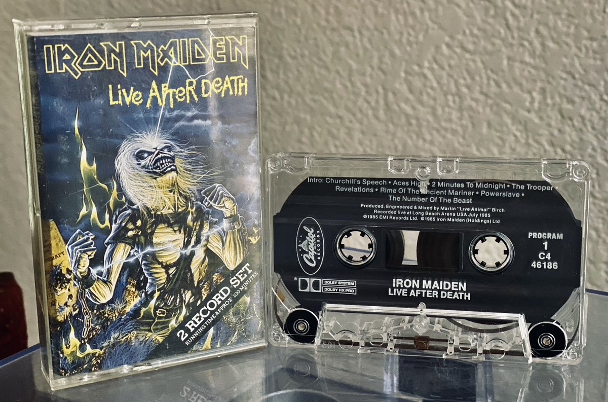 Chris112183's tweet photo. Now Playing 📼🔥🤘
Live After Death by Iron Maiden 
1985 US Cassette Edition
 Label: Capitol Records 
@ironmaiden #cassetteculture #cassettetape #cassettecollection #cassettelover https://t.co/N01n0GL7tz