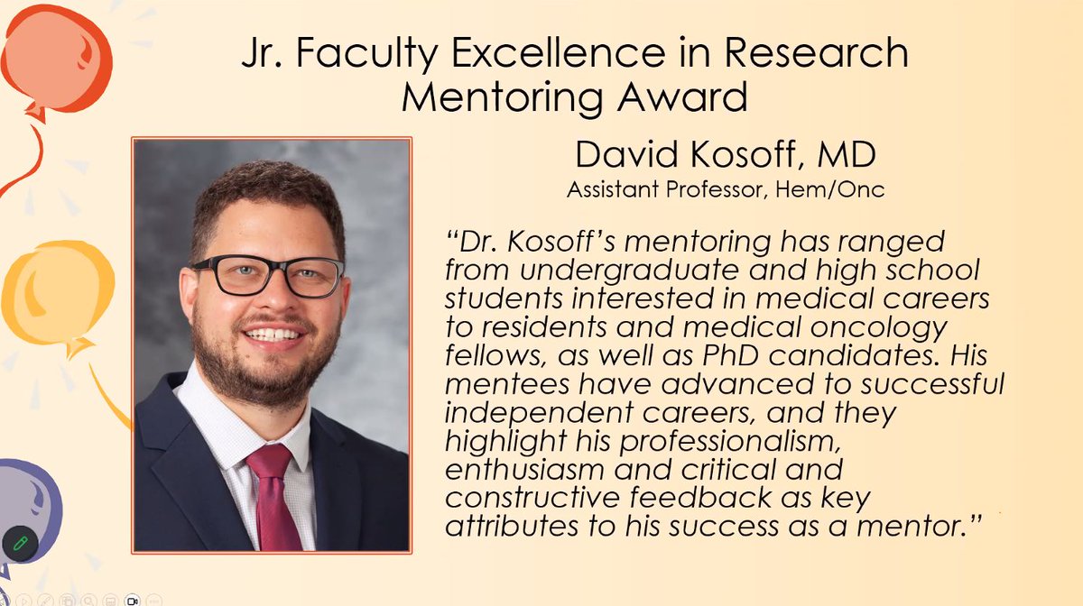Congratulations to PSTP graduate <a href="/David_KosoffMD/">David Kosoff</a> for being awarded the Jr. Faculty Excellence in Research Mentoring Award from <a href="/uw_medicine/">University of Wisconsin Department of Medicine</a>!  #PSTPatUW