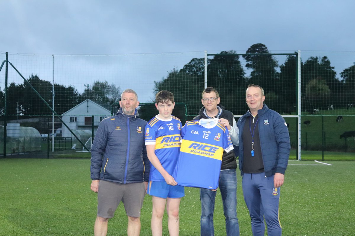 🔵🟡A massive thank you to <a href="/RiceCoaches/">Rice Coaches</a> for sponsoring a new set of jerseys for the u15 lads. They entertain Corduff this Saturday in Aghabog at 12pm in the final of championship. Please get out and support the lads🔵🟡