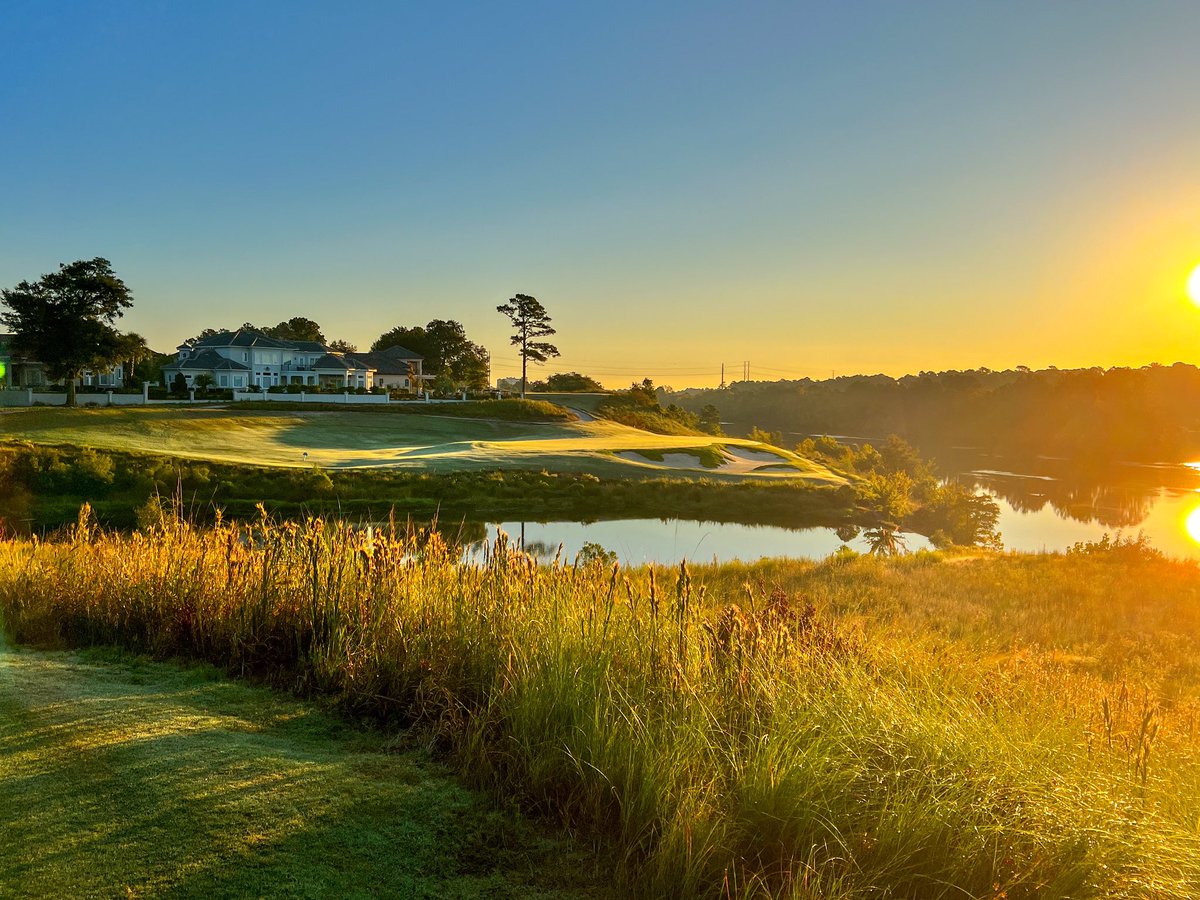 Sunrise over the 13th & 14th holes at Grande Dunes Resort Club