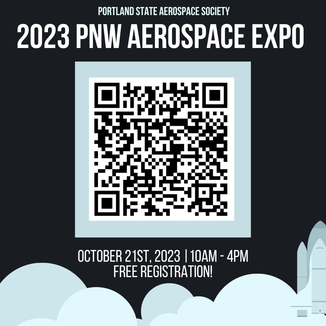 Mark your calendars! The 2023 PNW Aerospace Expo is kicking off this October, 21st from 10:00 am to 4:00 pm as we host local and national aerospace experts and lecturers to discuss the latest topics in aerospace. Registration is free and all are welcome to join!