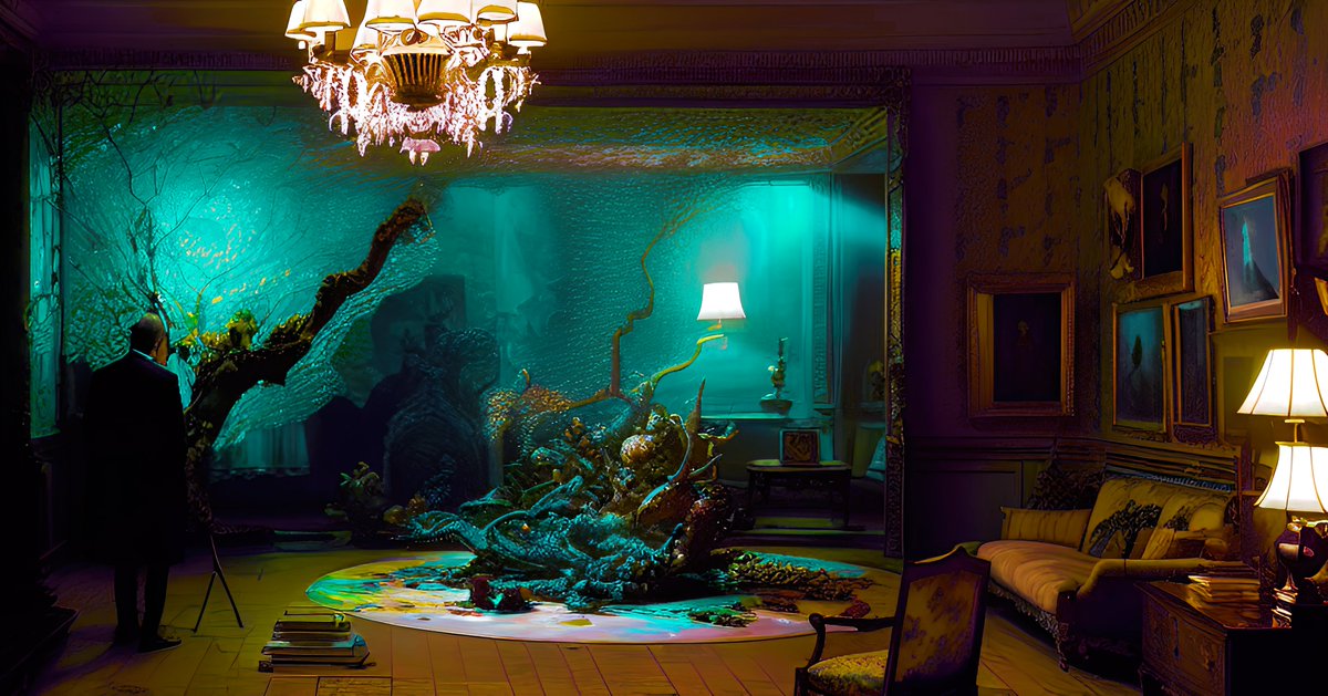 xalieri's tweet photo. Cursed rococo. Set 1, 1 of 3
#ConspicuousConsumption #VeryLateBaroque #CursedRococo #CursedAI #WeirdArt #PsychologicalLandscape #ImSureItMustMeanSomething
#DarkArts #DigitalArt #AIAssistedArt #AIArt #WomboDream #StableDiffusion https://t.co/aii0Yhx4UC
