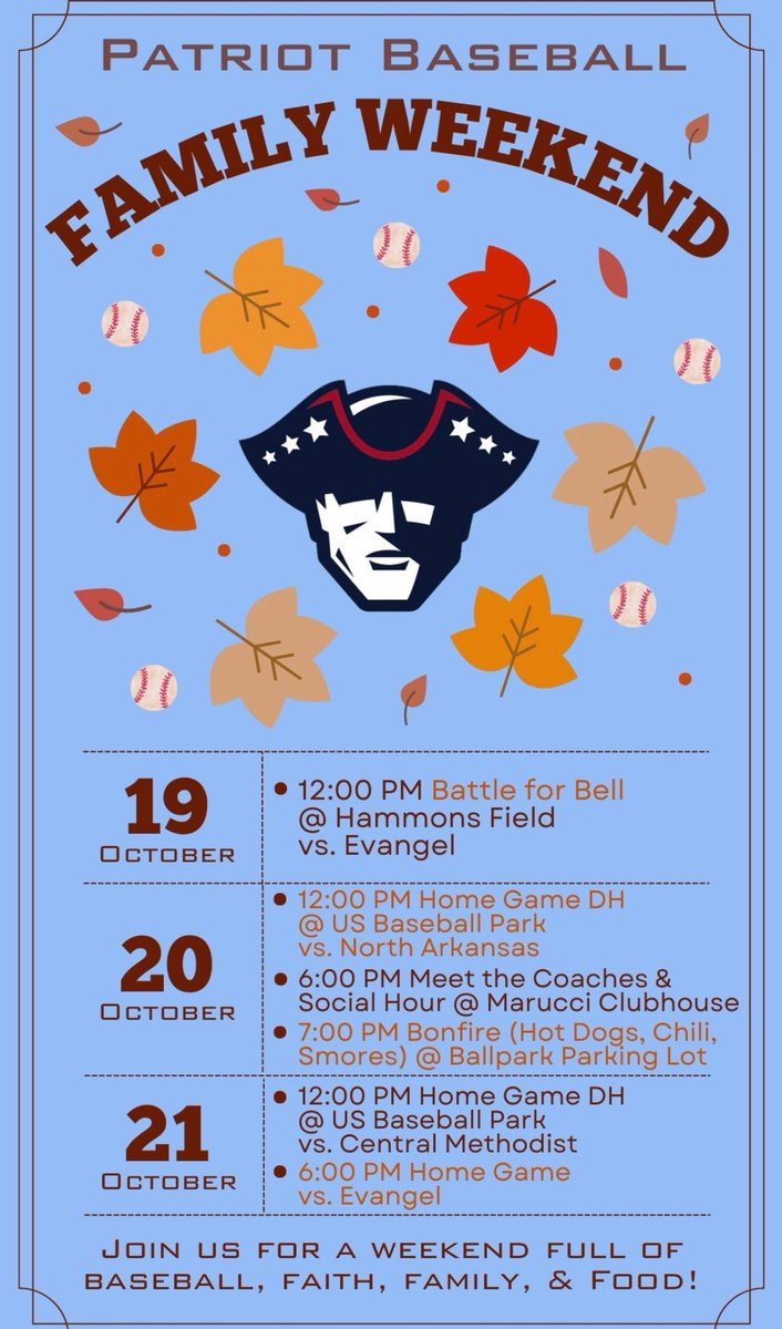 mupatsbaseball's tweet photo. We hope you decide to come out and see all of The Pats and the Coaches as well! We are very excited to have you all here! https://t.co/soPfmfu9LG