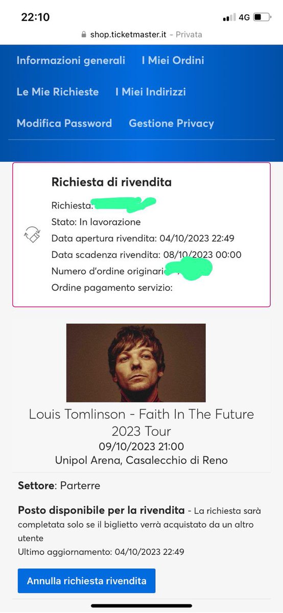LiaPZA_WH's tweet photo. ⚠️Vendo 1  biglietti PARTERRE per Louis Tomlinson il 9/10/23 a Bologna ⚠️

Prezzo di acquisto + cambio nominativo

Per info scrivetemi in dm!

#fitfworldtour #FITF #vendobiglietti #louistomlinson #LTWT #LTbiglietti https://t.co/Ep55bVkZ6I