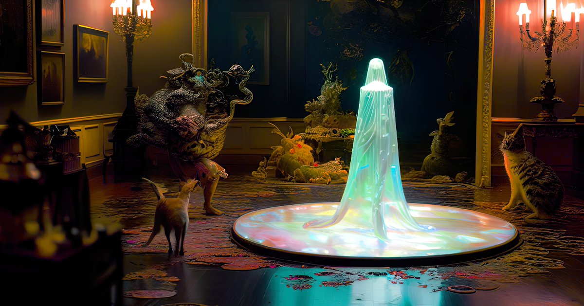 xalieri's tweet photo. Cursed rococo. Set 1, 3 of 3
#ConspicuousConsumption #VeryLateBaroque #CursedRococo #CursedAI #WeirdArt #PsychologicalLandscape #ImSureItMustMeanSomething
#DarkArts #DigitalArt #AIAssistedArt #AIArt #WomboDream #StableDiffusion https://t.co/6jvBw31tZ7