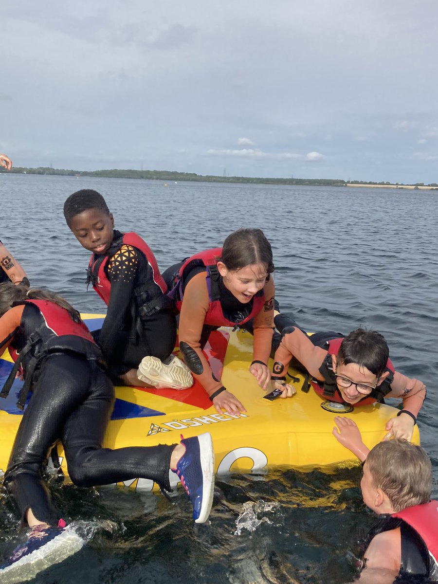 A couple of action shots from this mornings water activities before our mountain biking!