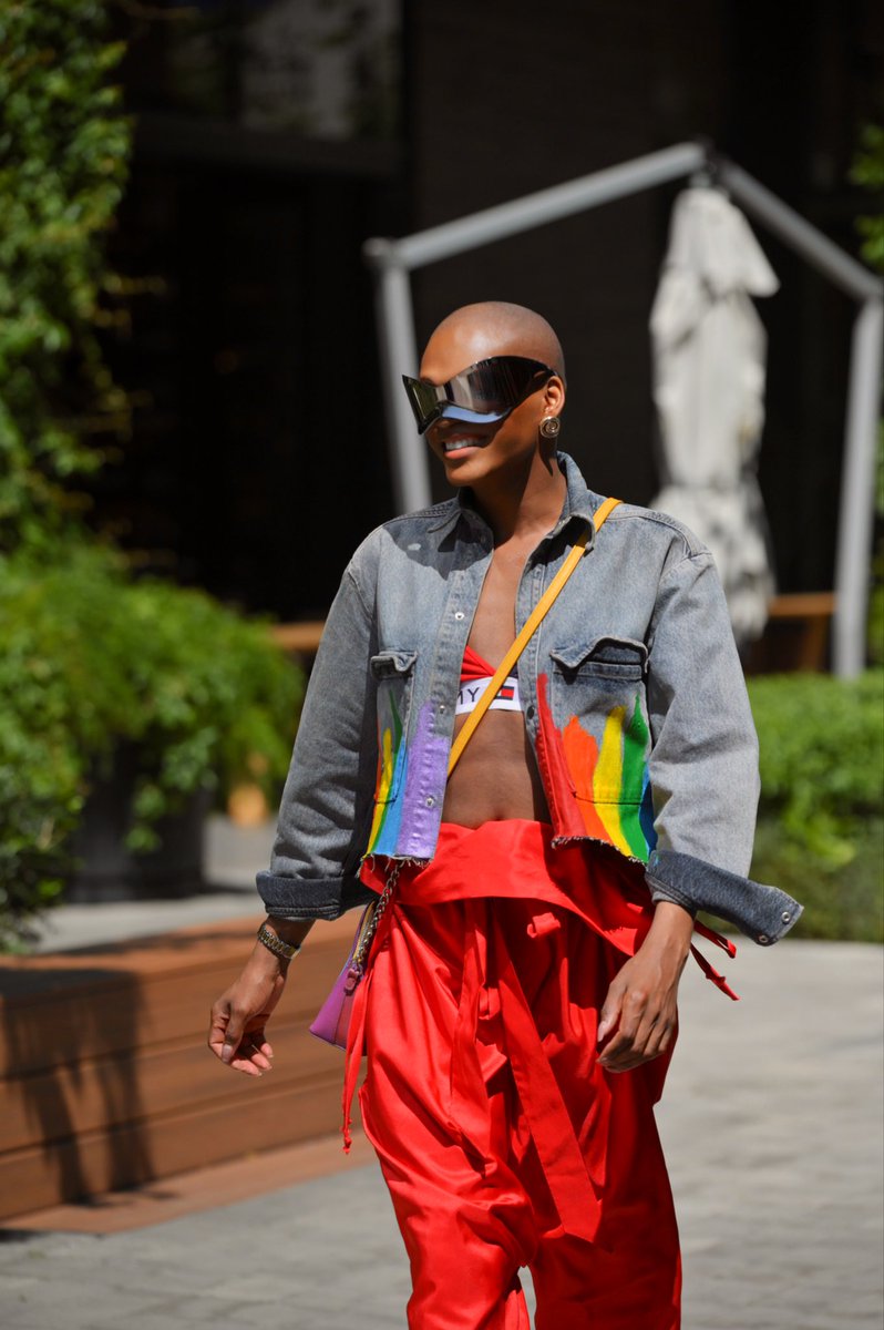 YayaRSA's tweet photo. Celebrated being Brave, Queer &amp; Excellence with @lasizwe &amp; @bathu_sa #BathuPride2023 #WalkYourJourney 

Jacket: @queer_comfort | Jumpsuit: @gavinrajah https://t.co/B7n3sl4ft1