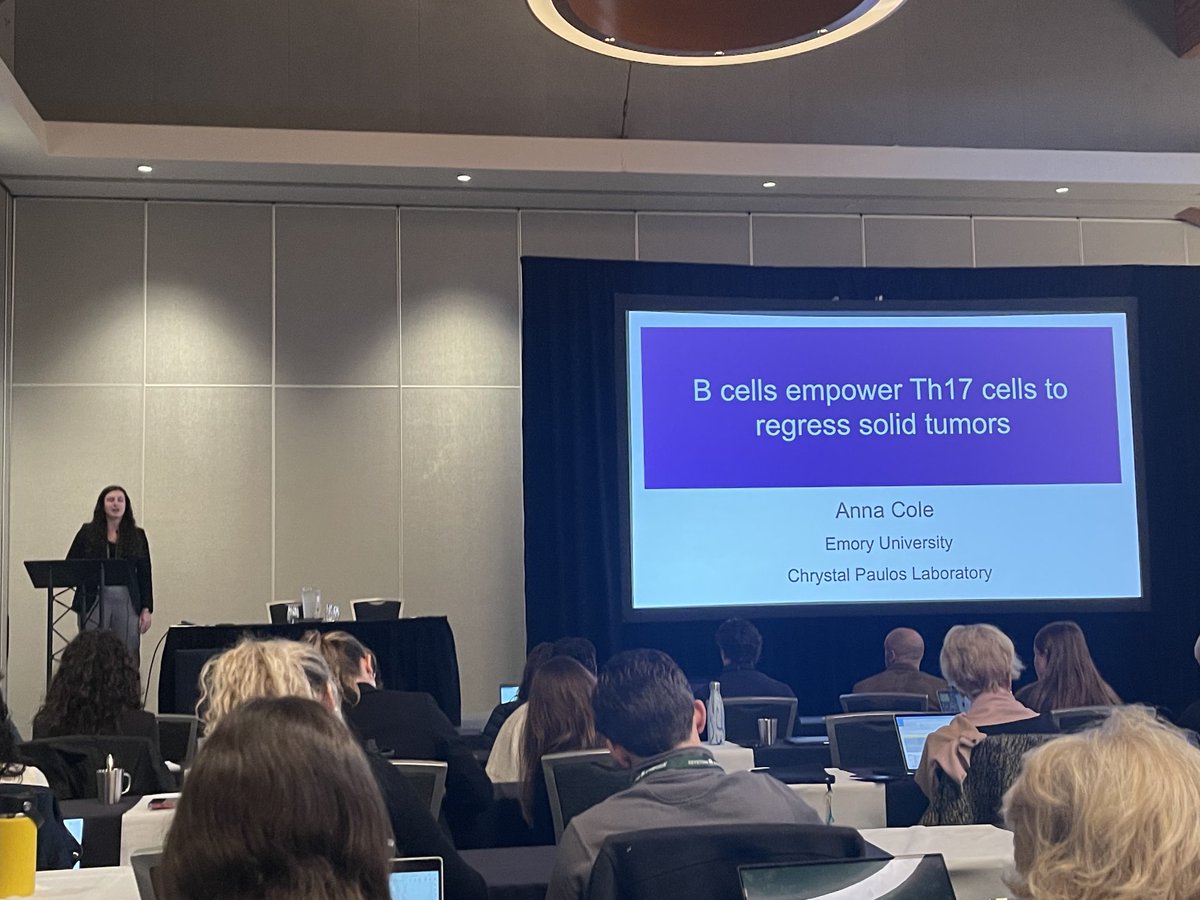 Chrystal_Paulos's tweet photo. 💥 Inspiring talk by Anna Cole @AnnaCamille98 in the role of host B cells for potent CD4 T cell therapy @KeystoneSymp @PaulosLab! 💕 https://t.co/OdDhSYpRVR