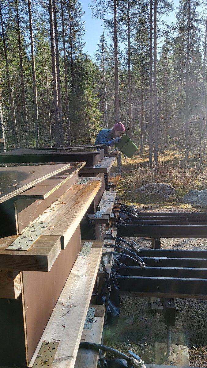 End of the season! Today, we closed down our experimental channels in <a href="/Krycklan1/">Krycklan</a> for the winter. Thanks team (@myrstener, <a href="/RubenBaanHofman/">Ruben Baan Hofman</a> and Meredith Blackburn) for another great season. Exciting results coming up!