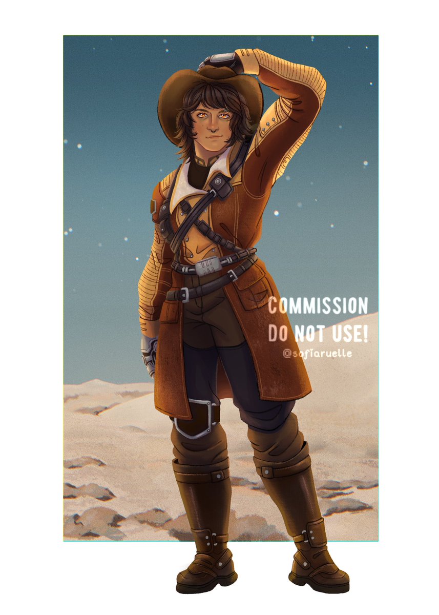 sofiaruelle's tweet image. ✨I was commissioned by the amazing @Red_Redacted to draw their Starfield OC, Torus!!! ✨
 
#commission