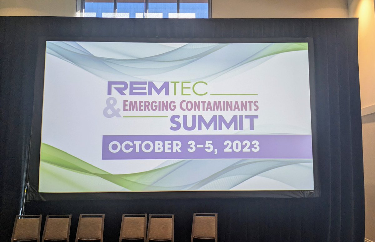 About to get on stage at the 2023 RemTec summit on emerging contaminants to present our work on PFAS (aka the forever chemicals) and their action on biological condensates. The project was led by past grad student extraordinaire Abigail Bline!