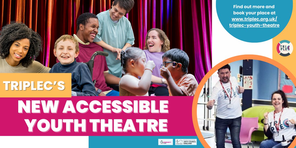 TripleC_UK's tweet photo. Are you a deaf, disabled and /or neurodivergent young person (aged 8-16) who is interested in performing and joining a youth theatre?

Join us for some taster sessions for our New TripleC Youth Theatre in Manchester!

Find out more on https://t.co/3sz0U70vQw https://t.co/HI7ReKmWX3
