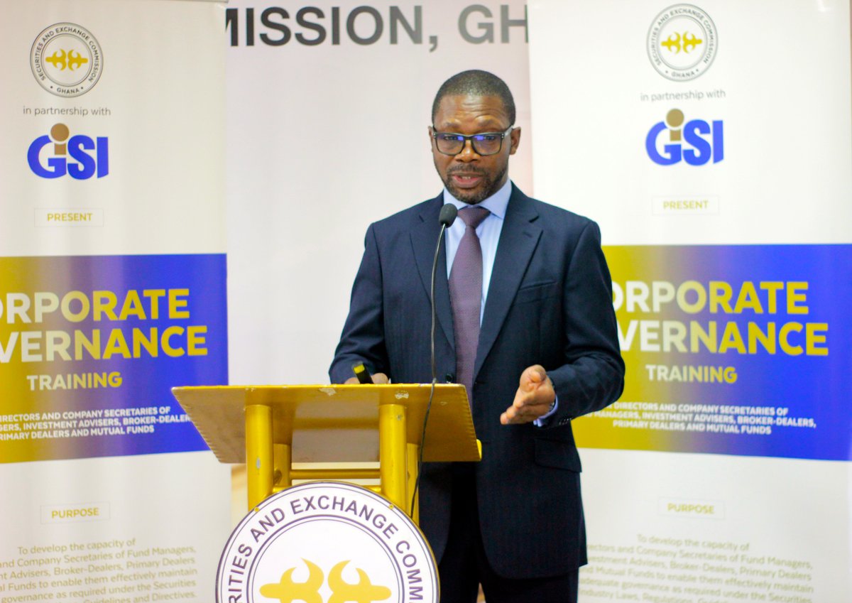 SECGhana's tweet photo. The SEC and GISI wish to thank all the Directors and Company Secretaries of Market Operators for participating in the recently held Corporate Governance Training (Module II) on Sept. 27-28, 2023. #SECGhana #CorporateGovernance https://t.co/367UL1xUF8