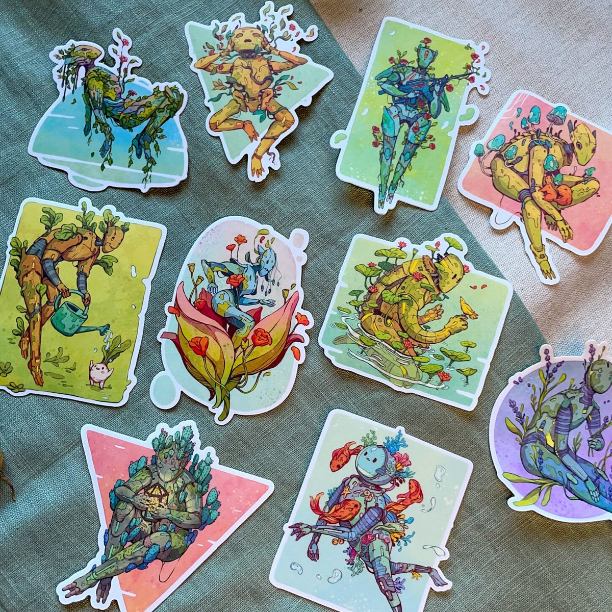 andthegrunlings's tweet photo. Added this peaceful cactus bot to the sticker collection on my website. 🌵 The complete bundle is back in stock :) 
#illustration #digitalart #cuteart #artshop #stickerdesign #natureart #digitaldrawing https://t.co/05BtWFUYhp