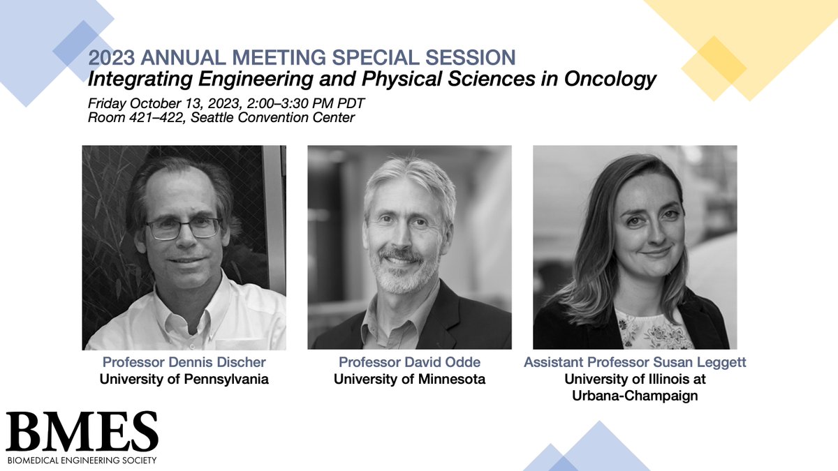 Garrett Beeghly, PhD (@garrettbeeghly) on Twitter photo Just over a week to go until the 2023 <a href="/BMESociety/">Biomedical Engineering Society</a> special session on "Integrating Engineering and Physical Sciences in Oncology." Join us for speakers Dennis Discher, <a href="/davidodde/">David Odde</a>, <a href="/SELeggett/">Susan Leggett Lab</a>, Q&A session, and trainee flash talks. No additional registration required! @NCIPhySci Just over a week to go until the 2023 <a href="/BMESociety/">Biomedical Engineering Society</a> special session on "Integrating Engineering and Physical Sciences in Oncology." Join us for speakers Dennis Discher, <a href="/davidodde/">David Odde</a>, <a href="/SELeggett/">Susan Leggett Lab</a>, Q&A session, and trainee flash talks. No additional registration required! @NCIPhySci