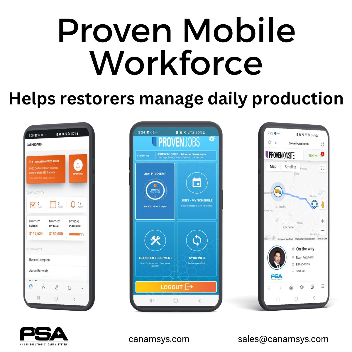 Canamsystems's tweet photo. Contractors need the ability to manage their jobs from the field all in one spot. PSA provides the tools to run your business from the palm of your hand. Experience the power of Proven Mobile Workforce today. Book a demo now: https://t.co/2y5gzL2jb3 https://t.co/tTvH63kHnI