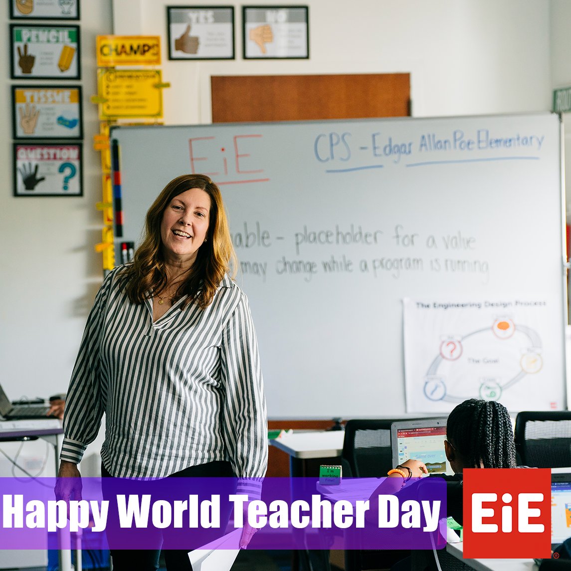 Happy World Teacher Day from EiE! To all the teachers who are inspiring the next generation, today we say thank you for all that you do! Drop a comment with a show-out to a teacher who inspired or inspires you!