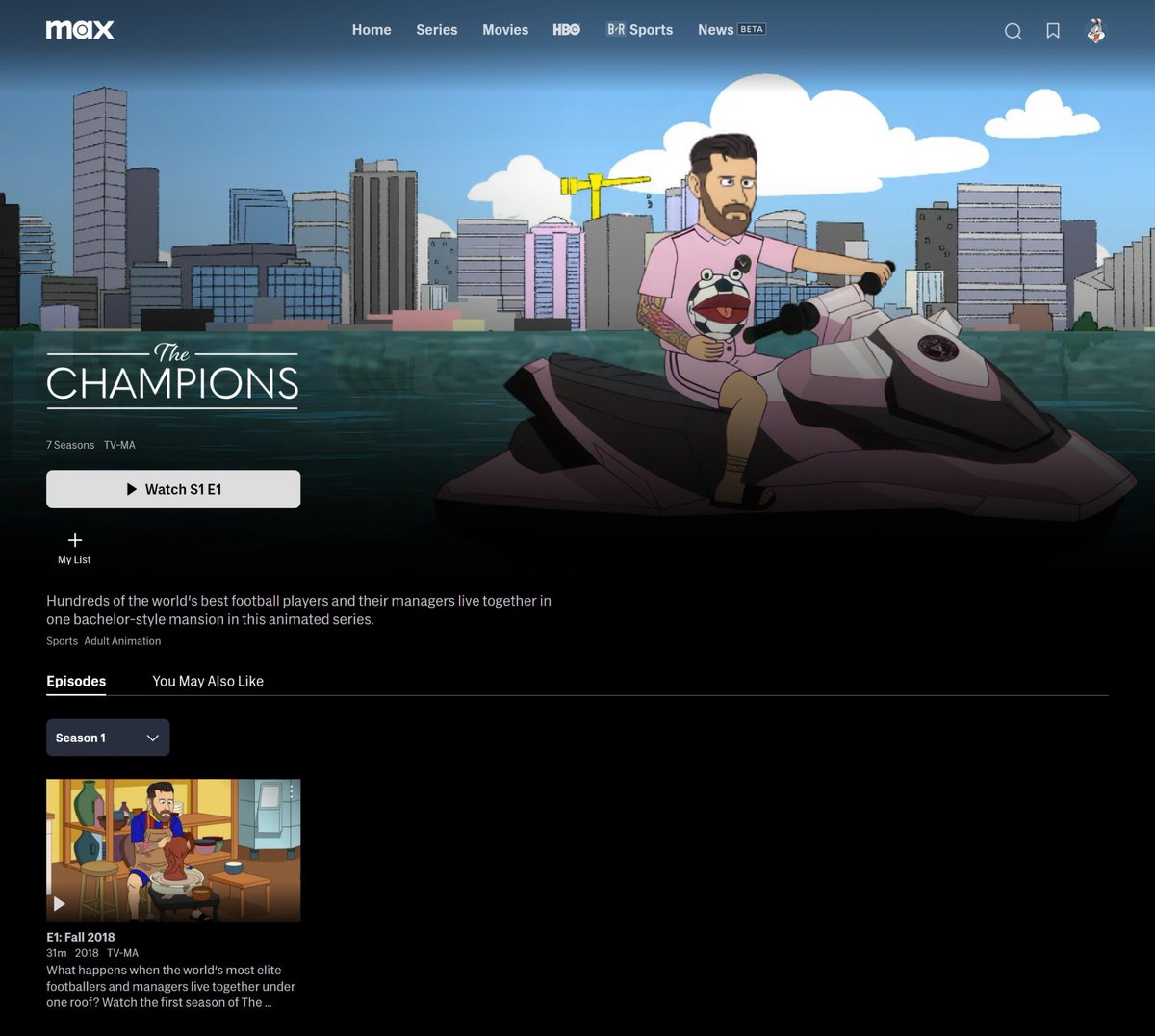 AnimationOnMax's tweet photo. "HERO BALL," "THE CHAMPIONS," and "GRIDIRON HEIGHTS" are now streaming as part of the Bleacher Reports Sports add-on on Max. #BleacherReport https://t.co/YJjCn8mJMH