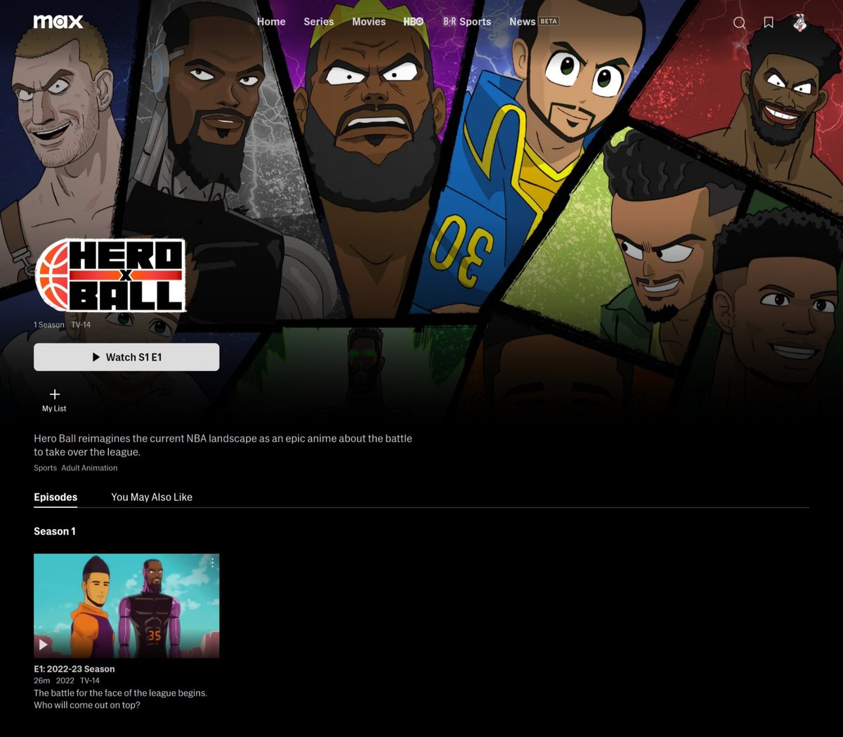 AnimationOnMax's tweet photo. "HERO BALL," "THE CHAMPIONS," and "GRIDIRON HEIGHTS" are now streaming as part of the Bleacher Reports Sports add-on on Max. #BleacherReport https://t.co/YJjCn8mJMH