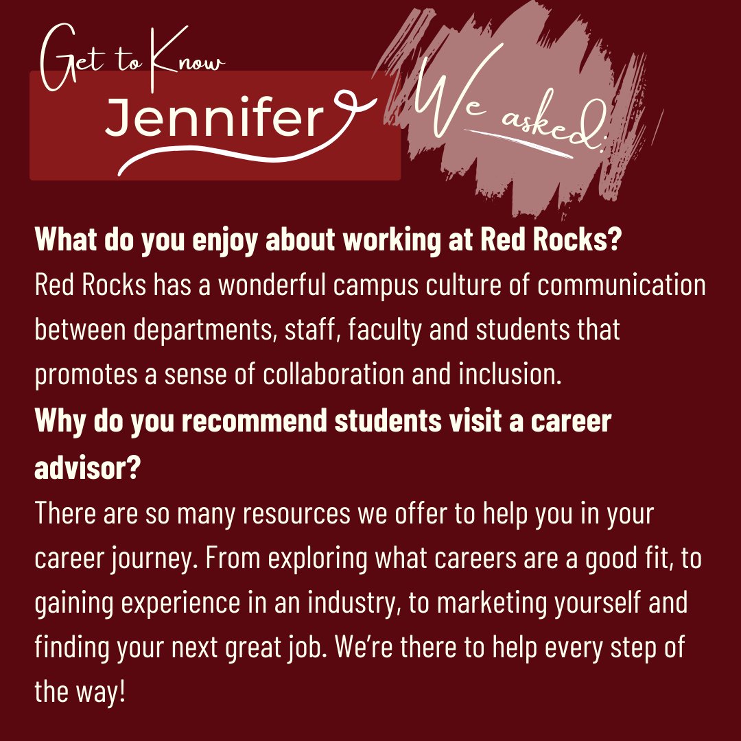 RRCC_CSC's tweet photo. Introducing Internship Coordinator, Jennifer Lammers!!

Get to know Jennifer and stay tuned for her responses to your #AskanAdvisor questions.

More questions? Send them our way or set up an appointment with Jennifer in Navigate!

#rrcc #careersuccesscenter #csc #meettheadvisors https://t.co/mrvu4oBvAa