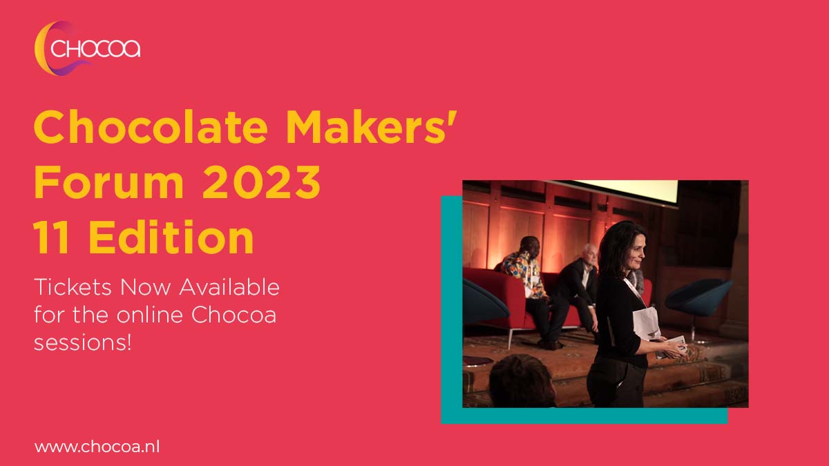 Get ready for Chocolate Makers’ Forum 2023! Tickets are now available for the online knowledge sessions! 🎟️🍫 
---- 
#chocoa   #cacao #chocolate #sustainablecocoa #event #education #amsterdam #artisanal #chocolatelovers #cacaobeans #chocoa2023