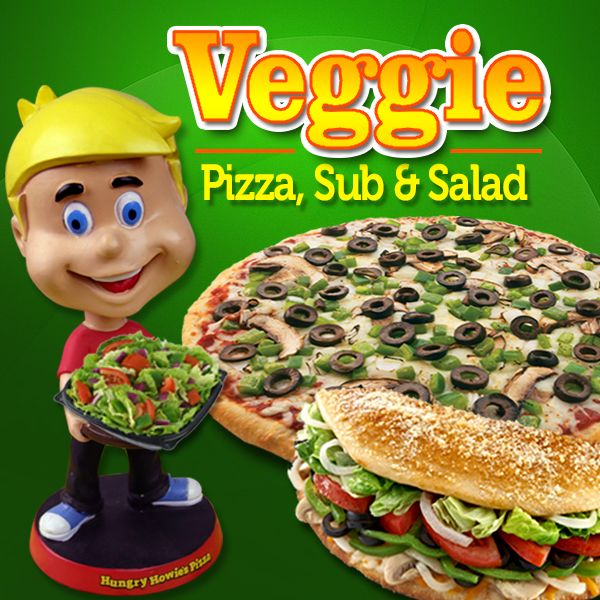 🥦🍅 Craving something fresh and satisfying? Dive into our Veggie Pizza, Oven-Baked Subs, and Fresh Salads at Hungry Howie's! It's a veggie lover's paradise. Order now and elevate your mealtime. #VeggieDelight #HungryHowies
