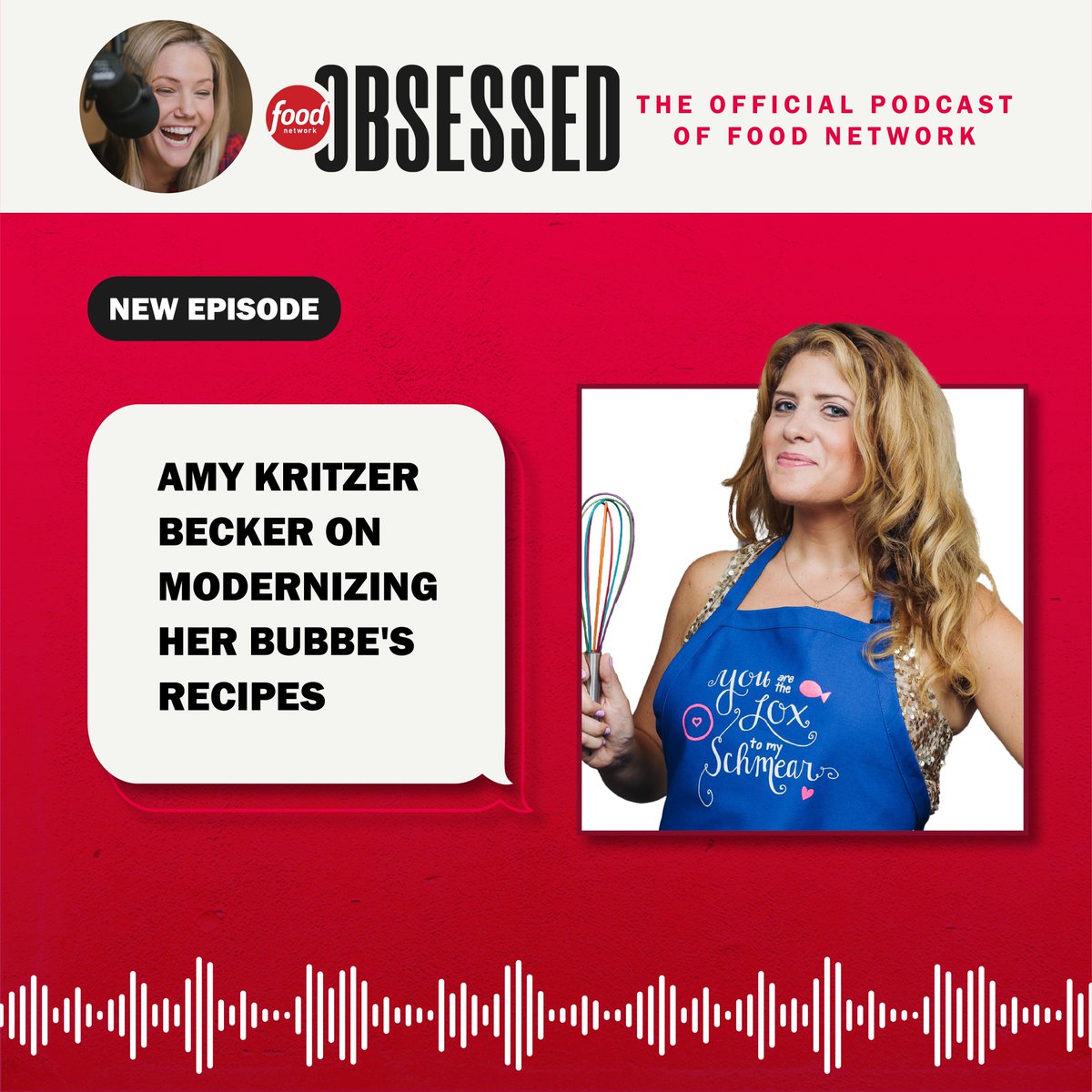On the #FoodNetworkObsessed podcast this week: Amy Kritzer Becker (<a href="/WhatJewWannaEat/">Amy Kritzer Becker</a>)❗Listen to her convo with <a href="/jaymee/">Jaymee Sire</a> now: foodtv.com/applepodcasts

Catch Amy on #ServedFamilyStyle: foodtv.com/48DlxpR
