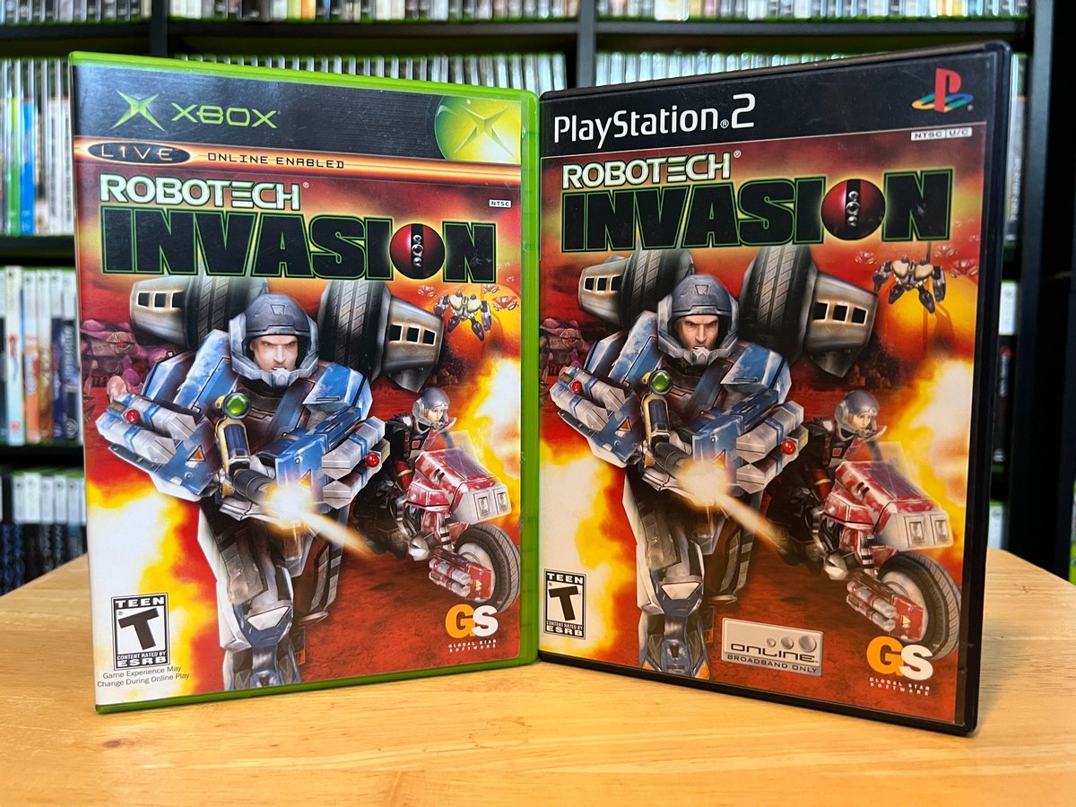 sewart's tweet photo. On this day in 2004 Robotech: Invasion hit the Xbox and PlayStation 2. This was the very first game I ever helped develop, and in spite of its flaws I'm still very proud of what we produced! Plus, Robotech! #robotech #invid #mospeada https://t.co/GFg3PGAI9x