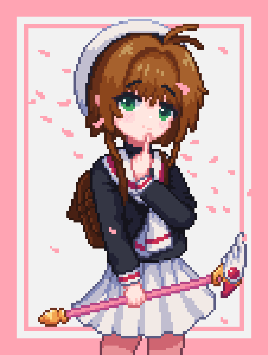 melit_maki's tweet photo. 사쿠라 
#pixelart #ドット絵 https://t.co/GiXGtnub1b