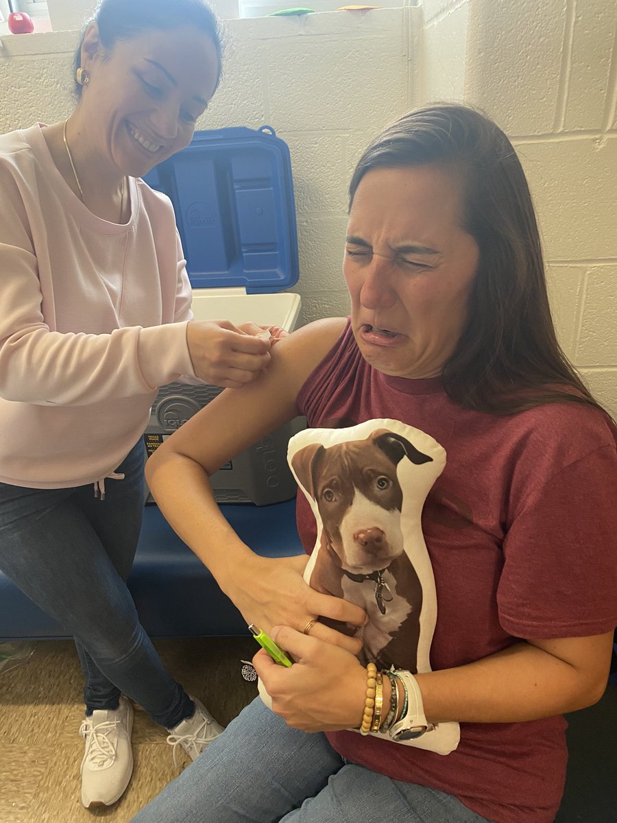 “All In” means staff and their kiddos (past and present students) are getting their flu shots today! Thank you Nurse Vita and PTA for keeping us healthy! 🧠❤️🐆