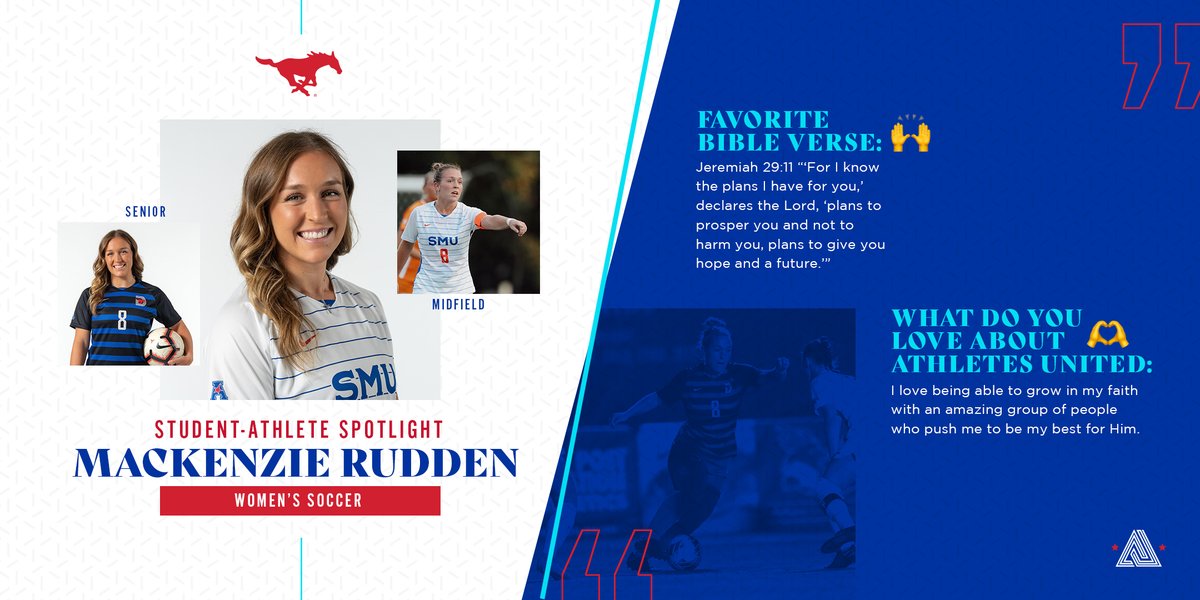 athletes_utd's tweet photo. Athletes United Student-Athlete Spotlight -
⭐️ @mackenzierudden ⭐️

#AthletesUnited #SMU #StudentAthleteSpotlight #PonyUp https://t.co/E93CZNVNig