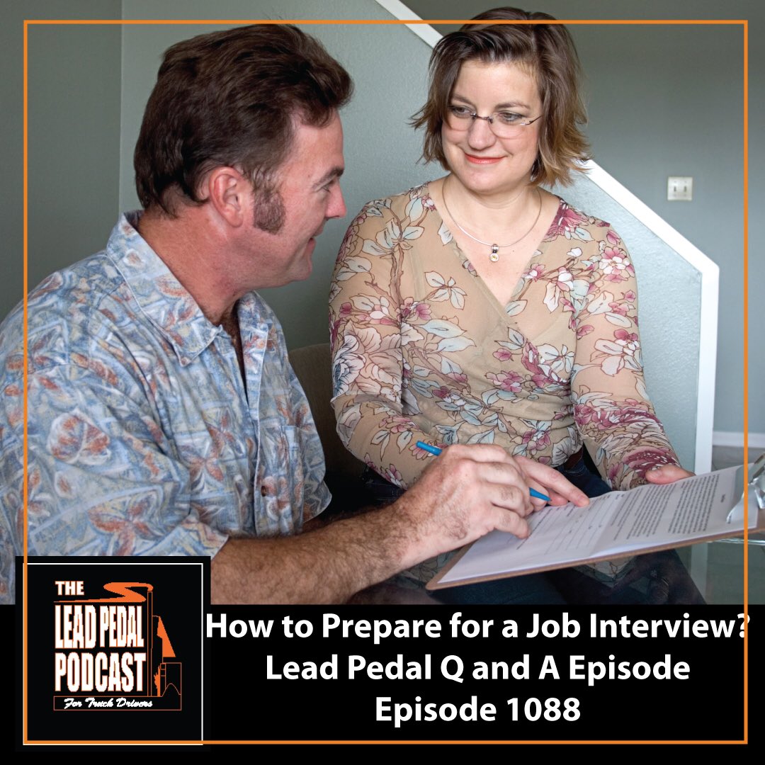 A listener asked us about preparing for a job interview, we offer some tips on the podcast today. theleadpedalpodcast.com/lp1088-how-to-… #trucking  #jobs #theleadpedalpodcast #jobpreparation #leadpedalqanda