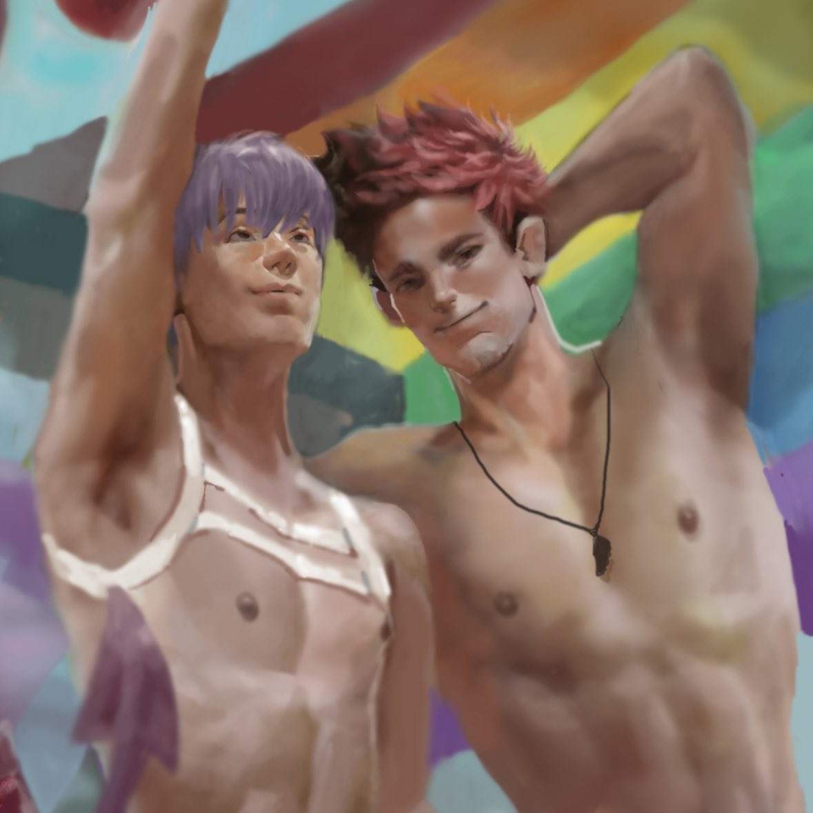 Major Sketch (theyhim) on X: Detail of some boys in the 2023 version of  my Pride piece. gay LGBTQ anime sexpositive BL twink boyslove anime  gayartwork gayartwork baraart gaycomics gayboy yaoilove yaoi 