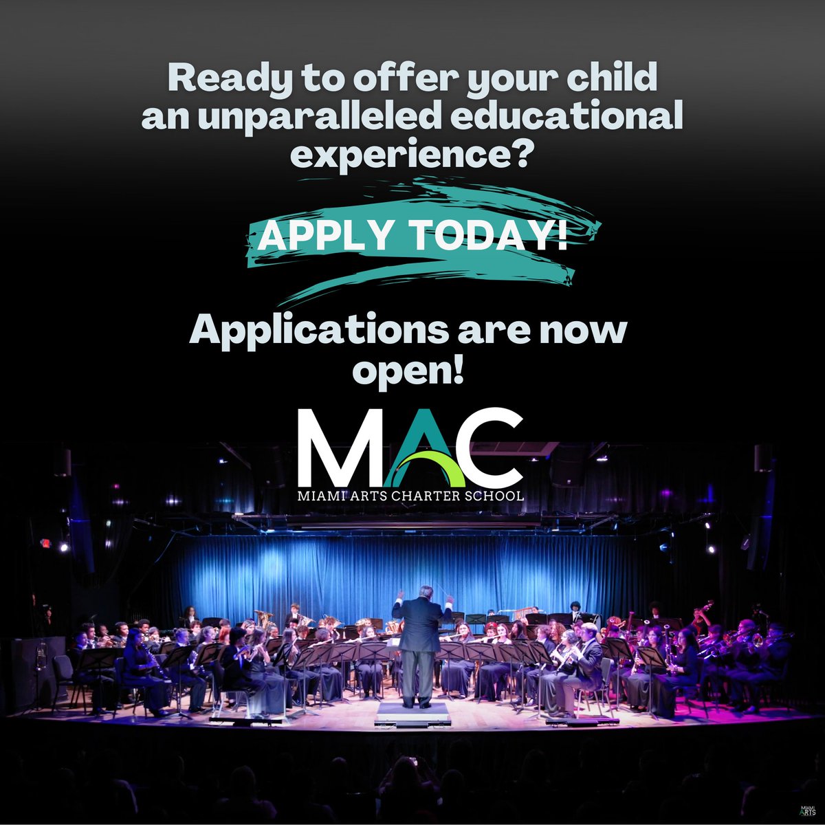 MiamiartschartW's tweet photo. "Miami Arts Charter School is where academic rigor meets artistic passion: Discover the MAC difference! From innovative arts integration to community involvement, we're more than just a school—we're a launchpad. 🚀 🎭 🎶 

Applications are open!  https://t.co/4ZyD0uc74Z https://t.co/GS9UqWqn9m