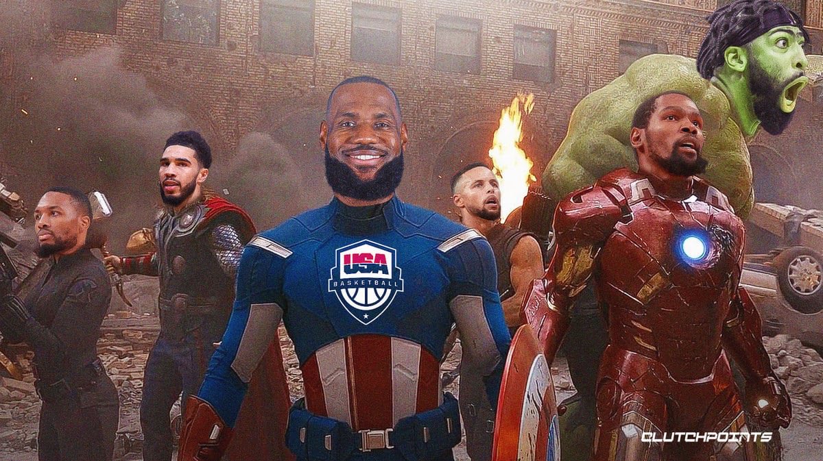 basketusa's tweet photo. 🇺🇸 L’effectif 𝗽𝗼𝘁𝗲𝗻𝘁𝗶𝗲𝗹 de Team USA aux JO 2024 ?

▪️ Curry, Lillard, Irving
▪️ Booker, Edwards
▪️ Durant, Kawhi, Tatum
▪️ LeBron, Davis
▪️ Embiid, Adebayo

🤯🤯🤯 https://t.co/w4rn22rM0I