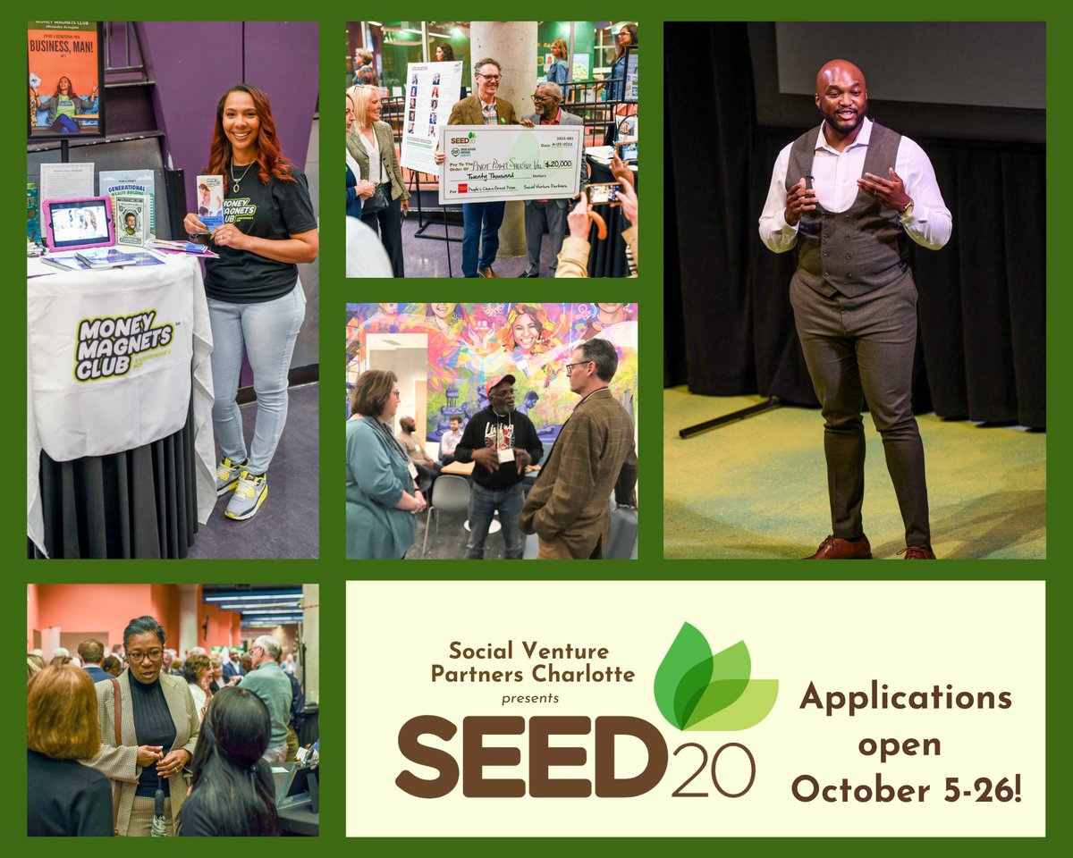SVP Charlotte (@svpclt) on Twitter photo <a href="/svpclt/">SVP Charlotte</a> apps for <a href="/Seed20CLT/">SEED20 Charlotte</a> Class of '24 are now open! SEED20 empowers social entrepreneurs & innovators in CLT's nonprofit community, driving impactful change. Are you leading a unique organization or program with a social focus? Learn more here: view.flodesk.com/emails/6515871… <a href="/svpclt/">SVP Charlotte</a> apps for <a href="/Seed20CLT/">SEED20 Charlotte</a> Class of '24 are now open! SEED20 empowers social entrepreneurs & innovators in CLT's nonprofit community, driving impactful change. Are you leading a unique organization or program with a social focus? Learn more here: view.flodesk.com/emails/6515871…