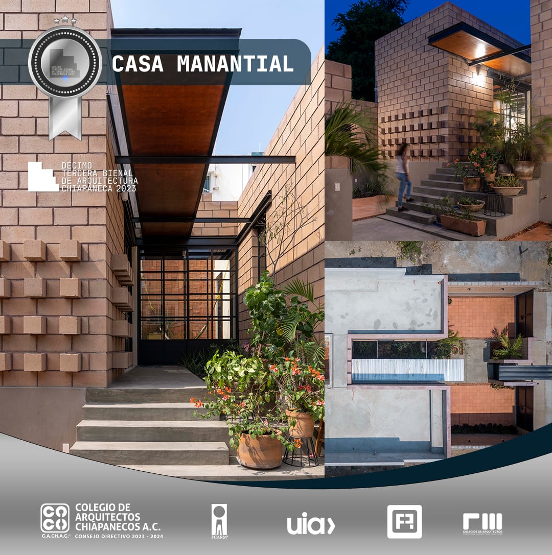 SoyCACHAC's tweet photo. El Consejo Directivo 2023-2024 del @SoyCACHAC felicita @apaloosaarq del Arq. Luis Armando Gómez Solórzano ganador de Medalla de Plata🥈 en la XIII Bienal de Arquitectura Chiapaneca, con la obra "Casa Manantial inscrita en la categoría Vivienda Familiar a partir de 91 m2.
#CACHAC https://t.co/cagbszViOd